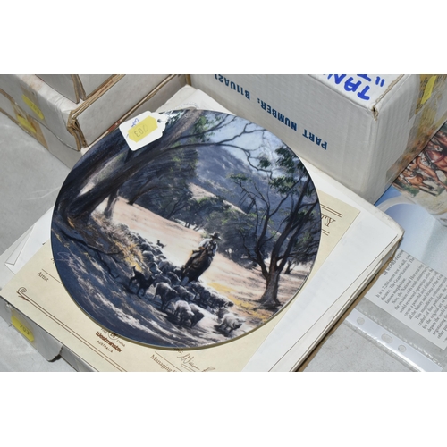 703 - A QUANTITY OF EQUESTRIAN AND FARMING THEMED COLLECTOR'S PLATES AND TANKARD, comprising a Franklin Mi... 