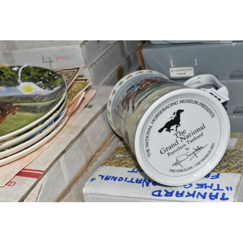 703 - A QUANTITY OF EQUESTRIAN AND FARMING THEMED COLLECTOR'S PLATES AND TANKARD, comprising a Franklin Mi... 