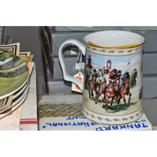 703 - A QUANTITY OF EQUESTRIAN AND FARMING THEMED COLLECTOR'S PLATES AND TANKARD, comprising a Franklin Mi... 