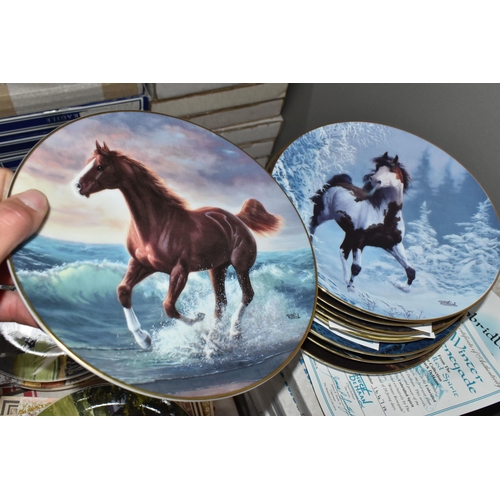 703 - A QUANTITY OF EQUESTRIAN AND FARMING THEMED COLLECTOR'S PLATES AND TANKARD, comprising a Franklin Mi... 