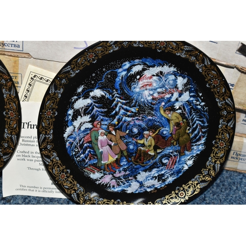 706 - SIX BOXED SETS OF RUSSIAN THEMED COLLECTOR'S PLATES, comprising four Bradford Exchange plates from t... 