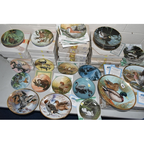 707 - FIVE SETS OF BOXED RIVER AND WILDLIFE THEMED COLLECTOR'S PLATES, comprising four oval plates by the ... 