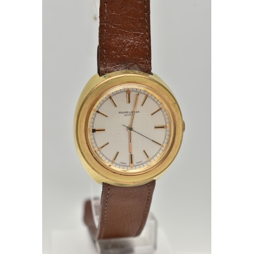 13 - TWO GOLD PLATED VINTAGE WRISTWATCHES, the first a Pierce cushion shaped automatic wristwatch, discol... 