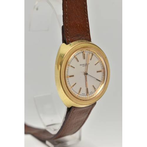 13 - TWO GOLD PLATED VINTAGE WRISTWATCHES, the first a Pierce cushion shaped automatic wristwatch, discol... 