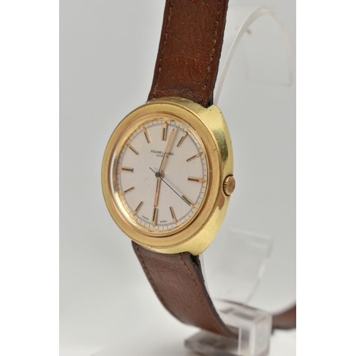 13 - TWO GOLD PLATED VINTAGE WRISTWATCHES, the first a Pierce cushion shaped automatic wristwatch, discol... 