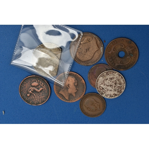 224 - ONE LARGE AND ONE SMALL CASHBOX OF MIXED COINAGE, to include a few banknotes and small amount of sil... 