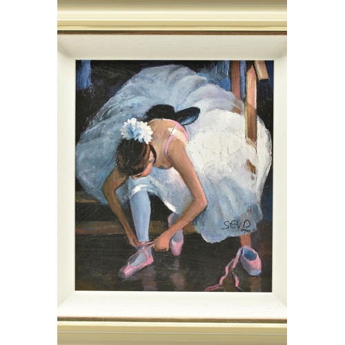 323 - SHERREE VALENTINE DAINES (BRITISH 1959) 'THE PINK SLIPPER', a signed limited edition print on board ... 