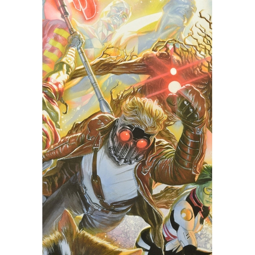 328 - ALEX ROSS FOR MARVEL COMICS (AMERICAN CONTEMPORARY) 'GUARDIANS OF THE GALAXY', a signed limited edit... 