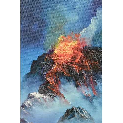 334 - PHILIP GRAY (IRELAND 1959) 'BLAZING CLOUDS', a signed limited edition print on board, depicting a mo... 