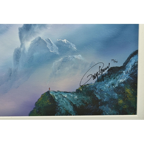 334 - PHILIP GRAY (IRELAND 1959) 'BLAZING CLOUDS', a signed limited edition print on board, depicting a mo... 