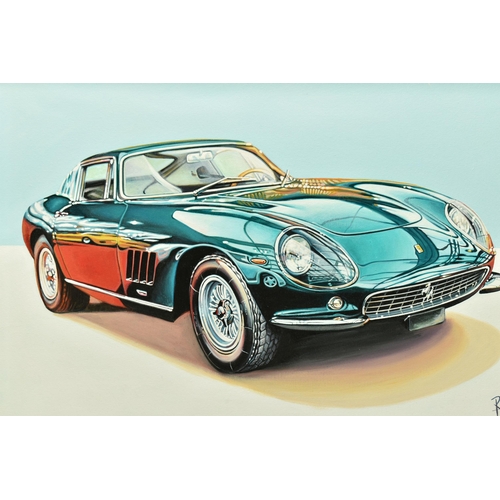 340 - ROZ WILSON (BRITISH 1960) '1965 FERRARI 275 GTB SCAGLIETTI', a depiction of a classic Ferrari, signe... 