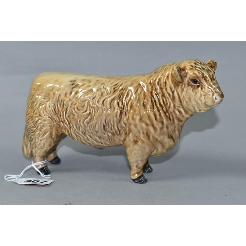 407 - A BESWICK GALLOWAY BULL - SILVER DUNN, model no 1746C (1) (Condition Report: has some damage and res... 