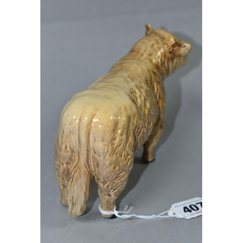 407 - A BESWICK GALLOWAY BULL - SILVER DUNN, model no 1746C (1) (Condition Report: has some damage and res... 