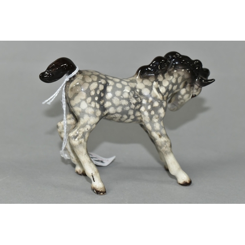 419 - A BESWICK ROCKING HORSE GREY FOAL, model no 1085 (medium, head down), height 8.5cm (1) (Condition Re... 