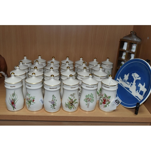 439 - A SET OF FLOWER FAIRIES SPICE JARS AND OTHER CERAMICS, comprising twenty five Flower Fairies spice j... 