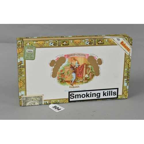 504 - CIGARS, One Box of 25 Romeo y Julieta Exhibicon No.4 Habanos Hecho en Cuba original box, sealed (1)