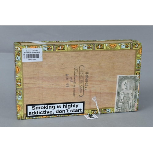 504 - CIGARS, One Box of 25 Romeo y Julieta Exhibicon No.4 Habanos Hecho en Cuba original box, sealed (1)