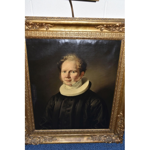 295 - A MID TO LATE 19TH CENTURY PORTRAIT OF A DANISH PRIEST, the half-length portrait depicts a male figu... 