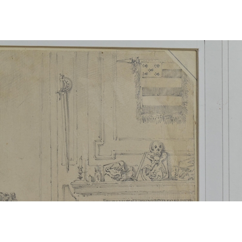 301 - ATTRIBUTED TO WILLIAM ALFRED DELAMOTTE (1775-1863) 'STUDY OF E.G. SHIRLEE ESQ, OXFORD', a sketch of ... 