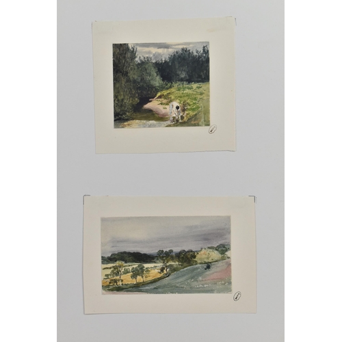 307 - ATTRIBUTED TO WILLIAM COLLINS (1788-1847) TWO ENGLISH SCHOOL LANDSCAPES, the first depicts a male fi... 