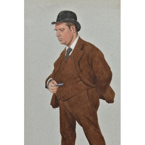 319 - SIR LESLIE WARD - SPY (1851-1922) 'RUGBY UNION',  a full length portrait of Rowland Hill holding a w... 