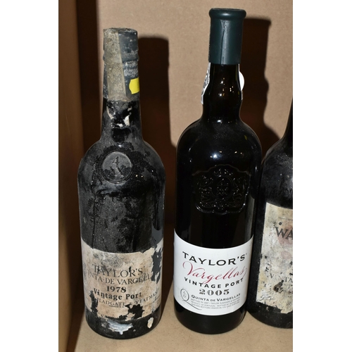 289 - FOUR BOTTLES OF VINTAGE PORT comprising one bottle of DOW'S 1970 Vintage, one bottle of TAYLOR'S Qui... 