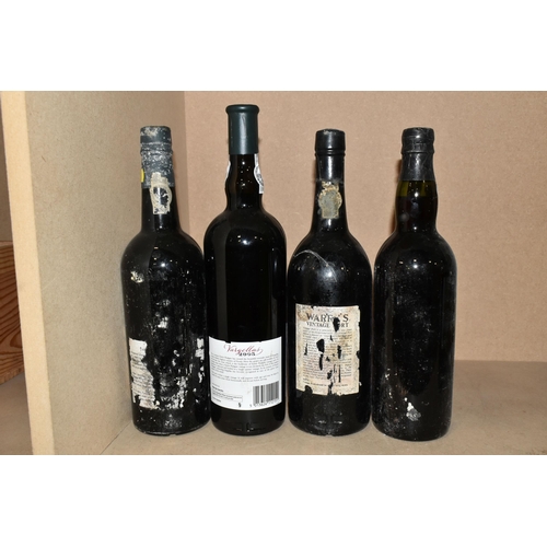 289 - FOUR BOTTLES OF VINTAGE PORT comprising one bottle of DOW'S 1970 Vintage, one bottle of TAYLOR'S Qui... 