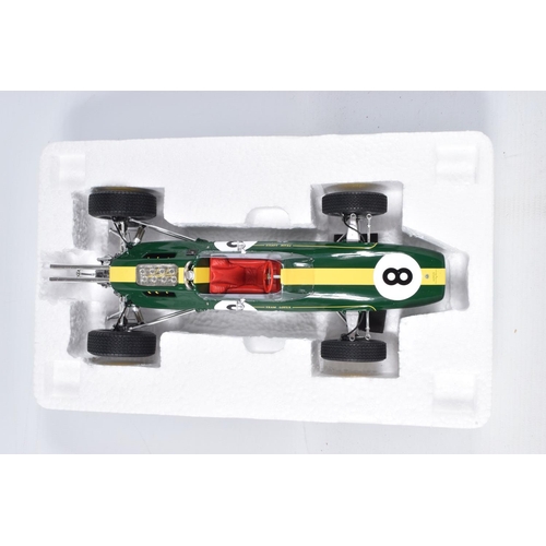 1 - A BOXED SPARK TEAM LOTUS TYPE 25 1963 WORLD CHAMPIONSHIP MODEL RACECAR, numbered 18S038, lotus green... 