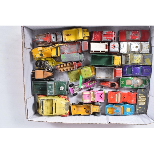 14 - A QUANTITY OF UNBOXED AND ASSORTED PLAYWORN DIECAST VEHICLES, to include Corgi Toys James Bond Aston... 