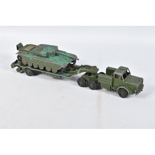 15 - A QUANTITY OF UNBOXED AND ASSORTED PLAYWORN MAINLY DINKY MILITARY AND T.V. RELATED VEHICLES, to incl... 