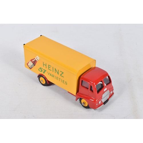 26 - FIVE UNBOXED AND ASSORTED DINKY TOYS GUY LORRIES AND VANS, all have been modified, rebuilt and/or re... 