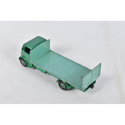 26 - FIVE UNBOXED AND ASSORTED DINKY TOYS GUY LORRIES AND VANS, all have been modified, rebuilt and/or re... 