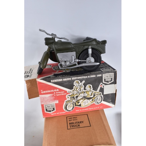 31 - A QUANTITY OF BOXED AND UNBOXED CHERILEA PLASTIC MILITARY VEHICLES, c.1970's Action Man sized vehicl... 