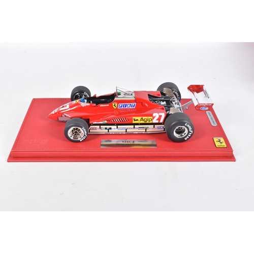 42 - A BOXED BBR MODELS FERRARI 126C2 GP SAN MARINO 1982 SCALE 1:18 MODEL VEHICLE, numbered P1894B, paint... 