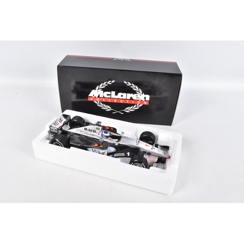 47 - TWO BOXED MINICHAMPS MCLAREN MP4 AND AYRTON SENNA BRABHAM BMW BT52B BOTH SCALE 1:18, numbered 530 99... 