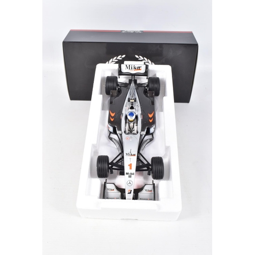 47 - TWO BOXED MINICHAMPS MCLAREN MP4 AND AYRTON SENNA BRABHAM BMW BT52B BOTH SCALE 1:18, numbered 530 99... 