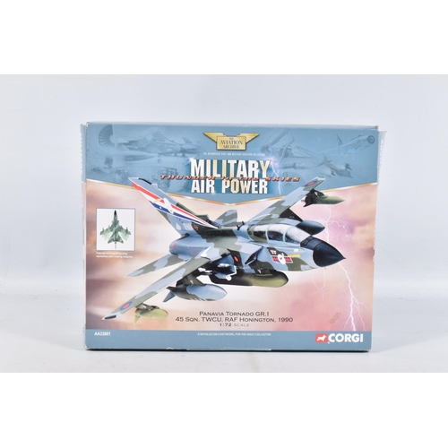 54 - THREE BOXED CORGI CLASSICS AVIATION ARCHIVE MODELS, all 1/72 scale, Military Airpower English Electr... 