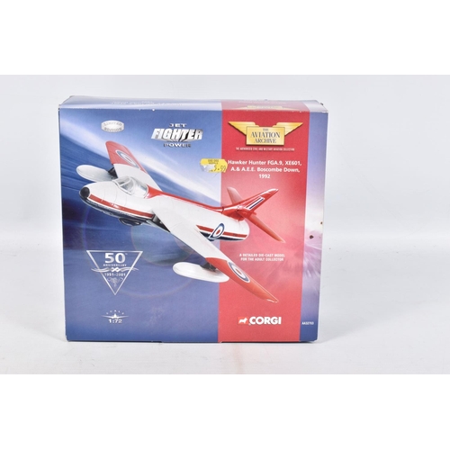 55 - FOUR BOXED CORGI CLASSICS AVIATION ARCHIVE MODELS, all 1/72 scale, Jet Fighter Power British Aerospa... 