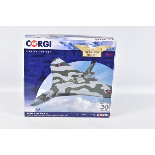 57 - TWO BOXED CORGI CLASSICS AVIATION ARCHIVE MODELS, both 1/144 scale, Falklands 30th Anniversary Avro ... 