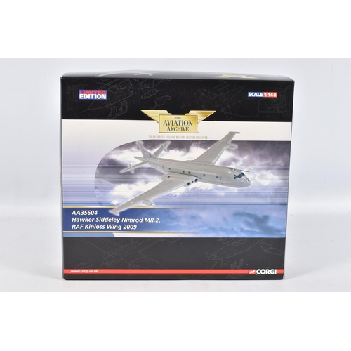 58 - THREE BOXED CORGI CLASSICS AVIATION ARCHIVE MODELS, 1/72 scale 90 Years of the R.A.F. SEPECAT Jaguar... 