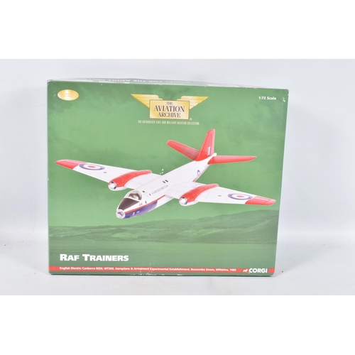 60 - FIVE BOXED AIRCRAFT MODELS, all 1/72 scale, Corgi Classics Aviation Archive R.A.F. Trainers English ... 