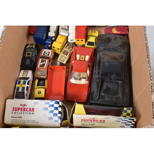 66 - A QUANTITY OF UNBOXED AND ASSORTED PLAYWORN DIECAST VEHICLES, to include Corgi Rockets The Saint's V... 