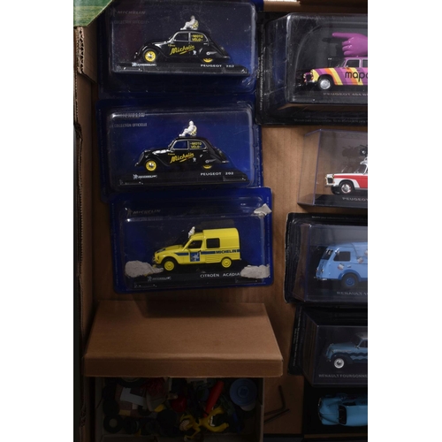 67 - A QUANTITY OF UNBOXED AND ASSORTED PLAYWORN DIECAST VEHICLES, to include Dinky A>A. Motorcycle Patro... 