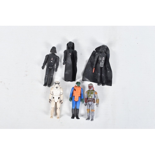 72 - A COLLECTION OF PLAY WORN VINTAGE G.M.F.G.I. AND CPG STAR WARS FIGURES, to include two 97 R2D2, four... 