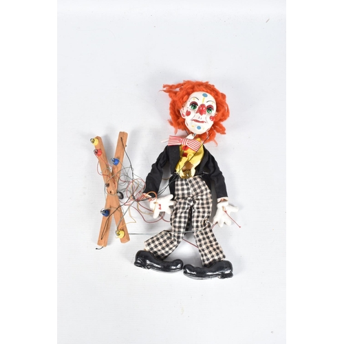 87 - A  BOXED PELHAM VENTRILOQUIAL CLOWN PUPPET, No.V7, with an unboxed SL Bimbo and a boxed SM Clown, al... 