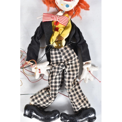 87 - A  BOXED PELHAM VENTRILOQUIAL CLOWN PUPPET, No.V7, with an unboxed SL Bimbo and a boxed SM Clown, al... 