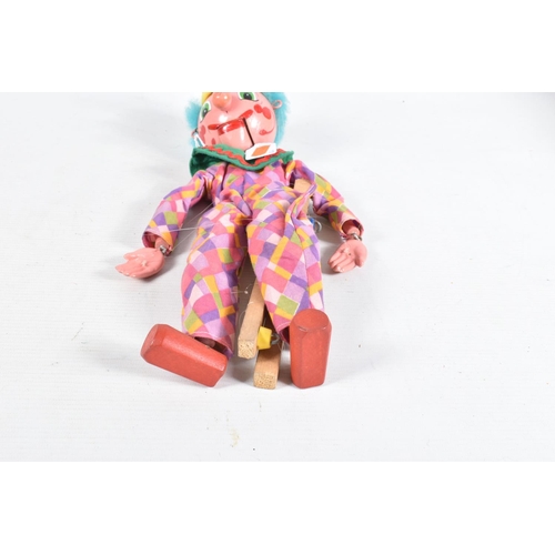 87 - A  BOXED PELHAM VENTRILOQUIAL CLOWN PUPPET, No.V7, with an unboxed SL Bimbo and a boxed SM Clown, al... 