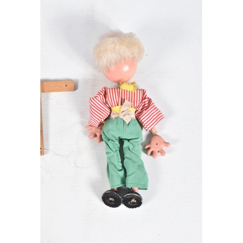 90 - FIVE BOXED PELHAM JUNIOR PUPPETS, Andy Pandy, 2 x JC7 Clowns in different colour outfits and 2 x Boy... 