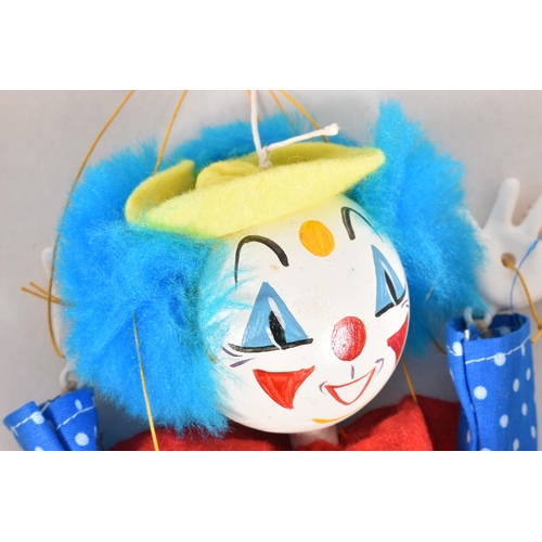 90 - FIVE BOXED PELHAM JUNIOR PUPPETS, Andy Pandy, 2 x JC7 Clowns in different colour outfits and 2 x Boy... 