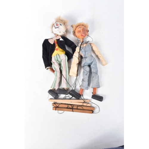 103 - A LARGE SIZE PELHAM PUPPET, playworn condition with some paint loss, marking and wear, missing wig a... 